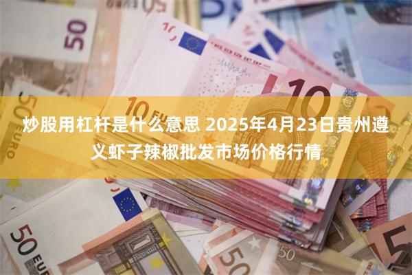 炒股用杠杆是什么意思 2025年4月23日贵州遵义虾子辣椒批发市场价格行情