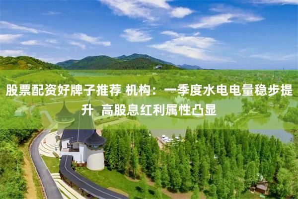 股票配资好牌子推荐 机构：一季度水电电量稳步提升  高股息红利属性凸显