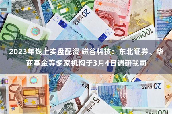 2023年线上实盘配资 磁谷科技：东北证券、华商基金等多家机构于3月4日调研我司