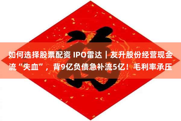 如何选择股票配资 IPO雷达｜友升股份经营现金流“失血”，背9亿负债急补流5亿！毛利率承压