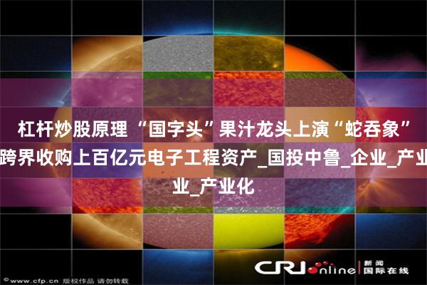 杠杆炒股原理 “国字头”果汁龙头上演“蛇吞象” 拟跨界收购上百亿元电子工程资产_国投中鲁_企业_产业化