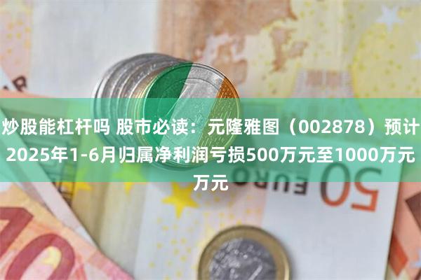 炒股能杠杆吗 股市必读：元隆雅图（002878）预计2025年1-6月归属净利润亏损500万元至1000万元
