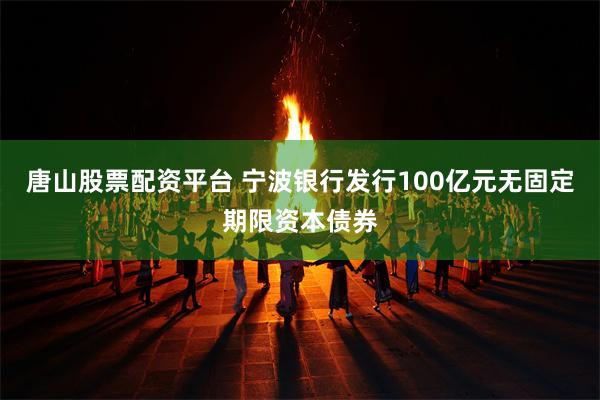唐山股票配资平台 宁波银行发行100亿元无固定期限资本债券