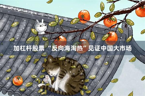 加杠杆股票 “反向海淘热”见证中国大市场